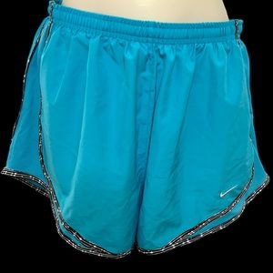Women’s Nike Running Shorts- size Medium-Like New-Aqua/Turquoise with zebra trim